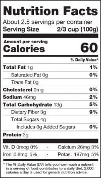 Mixed Vegetables Nutrition