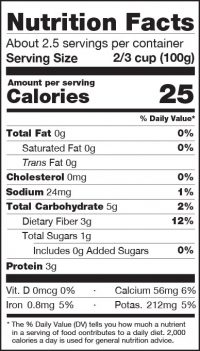 Broccoli Cuts Nutrition