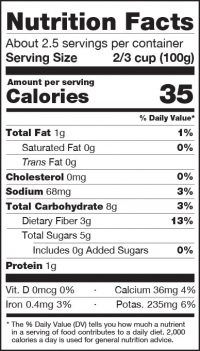 Sliced Carrots Nutrition
